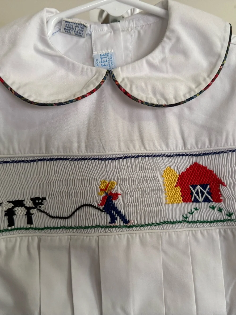New Vive La Fete Smocked Farm Romper